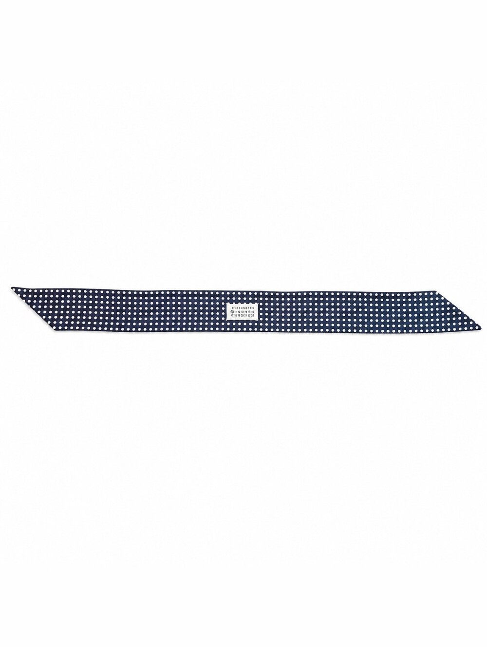 MAISON MARGIELA | Line 10 Silk Twilly Navy White Polka Dot Scarf - Picture 3 of 4